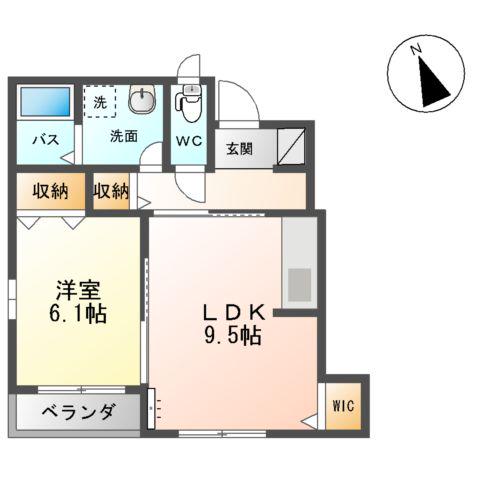 ファミリア(1LDK/1階)の間取り写真