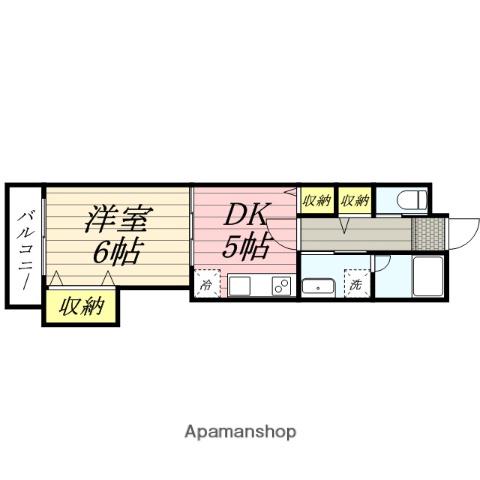 ベルラ234(1DK/1階)の間取り写真