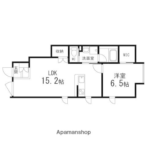 コンフォーティア新田東(1LDK/1階)の間取り写真