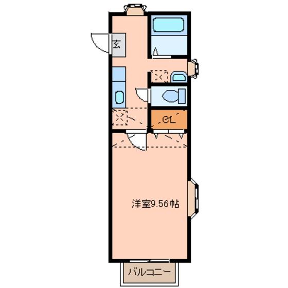 アヴァンセ高砂(1K/2階)の間取り写真