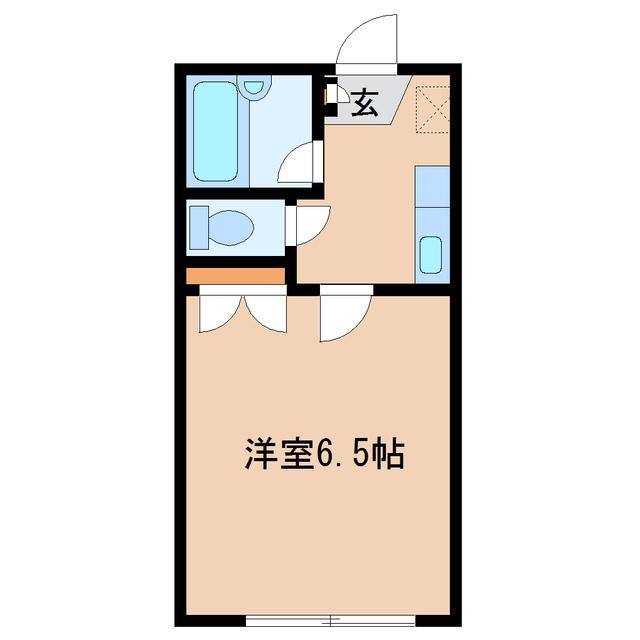 ロイヤルメゾンI(1K/1階)の間取り写真