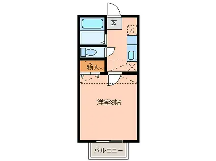 アヴァンセ富沢南壱番館(1K/1階)の間取り写真