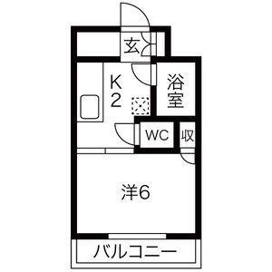 OMレジデンス塩釜駅前(1K/2階)の間取り写真