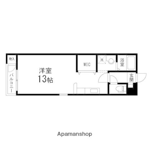 COTTAGE ROSE(ワンルーム/2階)の間取り写真