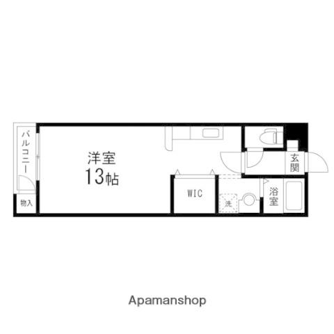 COTTAGE ROSE(ワンルーム/2階)の間取り写真