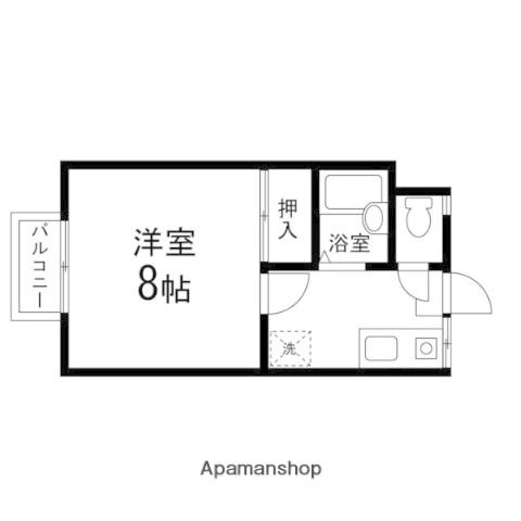 トリノ長町南(1K/1階)の間取り写真
