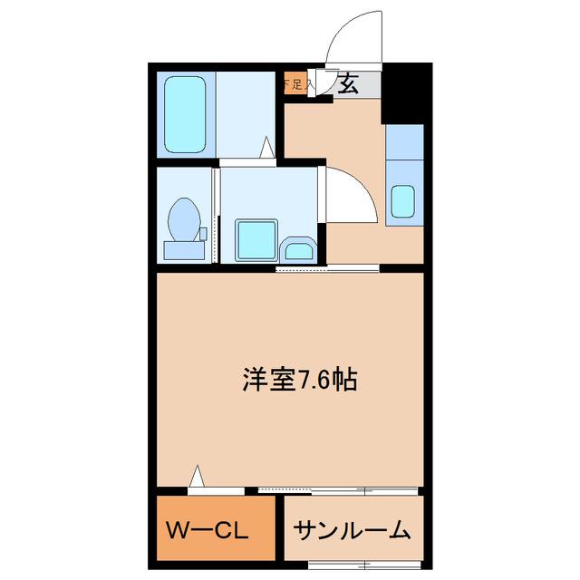 シャルマン メイ(1K/1階)の間取り写真