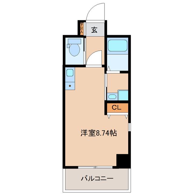 LUNA仙台東口(ワンルーム/3階)の間取り写真