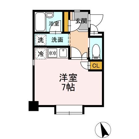 メゾンセノーテ(ワンルーム/5階)の間取り写真