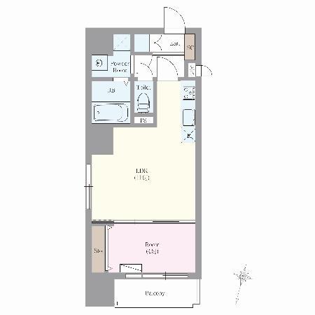 カスタリア勾当台公園(1LDK/7階)の間取り写真