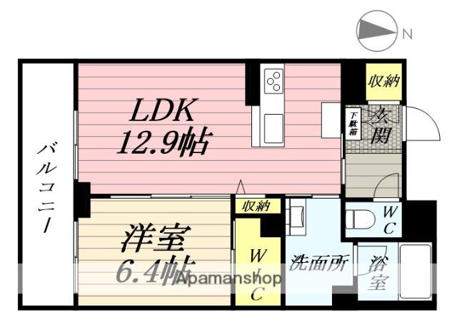 ALFLAT梅田町(1LDK/2階)の間取り写真