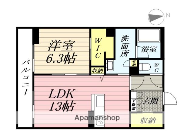 ベレオグリスィーヌ(1LDK/2階)の間取り写真