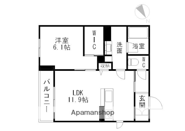 メゾンRUEBRILLER(1LDK/3階)の間取り写真