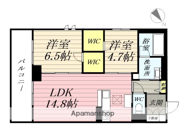 CLASSEUM連坊Ⅱ(2LDK/1階)の間取り写真