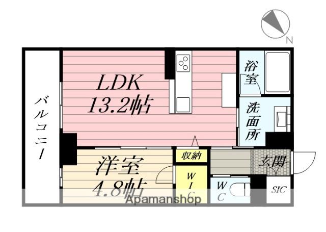 CLASSEUM連坊Ⅲ(1LDK/3階)の間取り写真