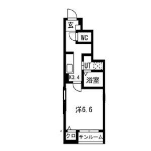 コハル・ファミリアⅡ(1K/2階)の間取り写真