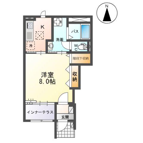 イーストコーポⅡ(1K/1階)の間取り写真