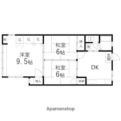 マルコープラザ(3DK/2階)の間取り写真