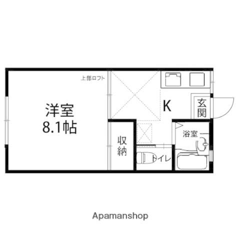 ディアキャビン(1K/1階)の間取り写真