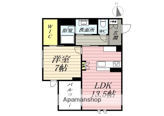 クレアール土樋(1LDK/3階)の間取り写真