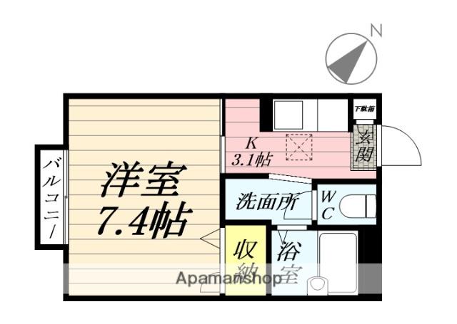 マーメゾンB(1K/1階)の間取り写真