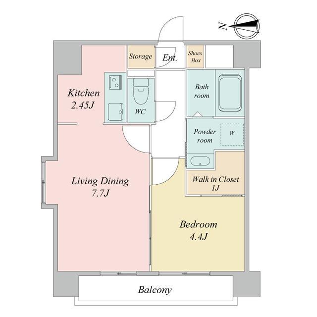 グランカーサ広瀬通(1LDK/7階)の間取り写真