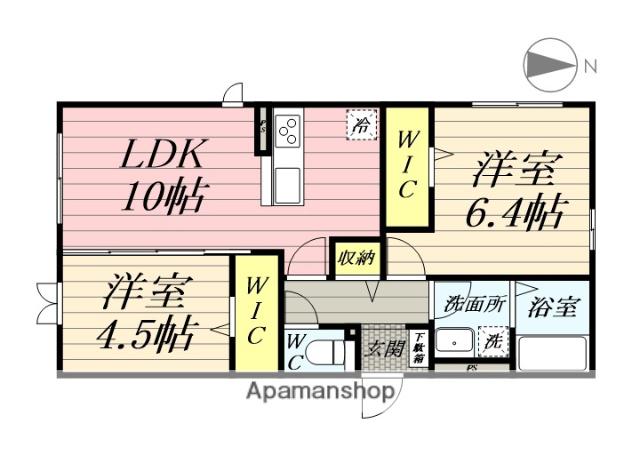 T-HEIM(2LDK/1階)の間取り写真