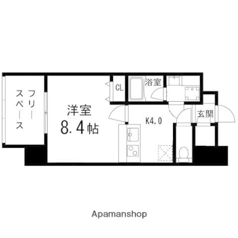 GRANDIA卸町(1K/1階)の間取り写真
