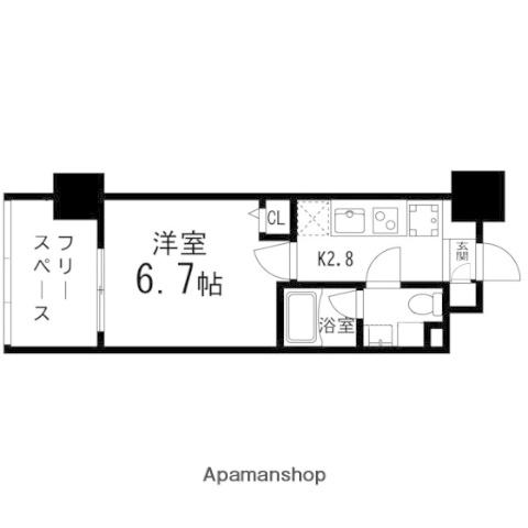 GRANDIA卸町(1K/1階)の間取り写真