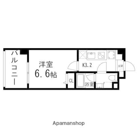 GRANDIA卸町(1K/4階)の間取り写真