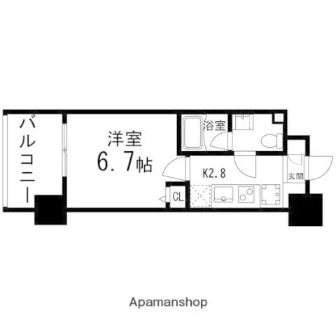 GRANDIA卸町(1K/4階)の間取り写真