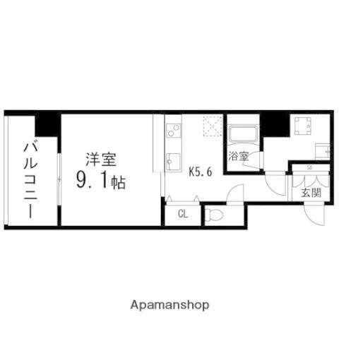 GRANDIA卸町(1K/4階)の間取り写真