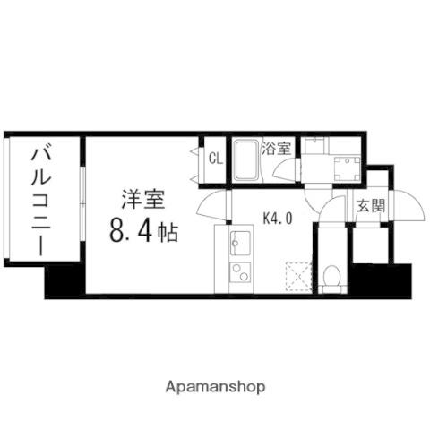 GRANDIA卸町(1K/5階)の間取り写真