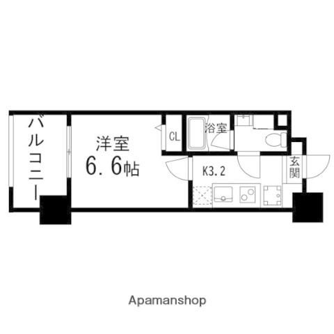 GRANDIA卸町(1K/5階)の間取り写真
