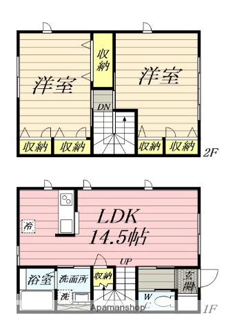 サンテラス(2LDK)の間取り写真