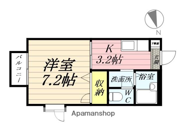 KS COURT Ⅱ(1K/2階)の間取り写真