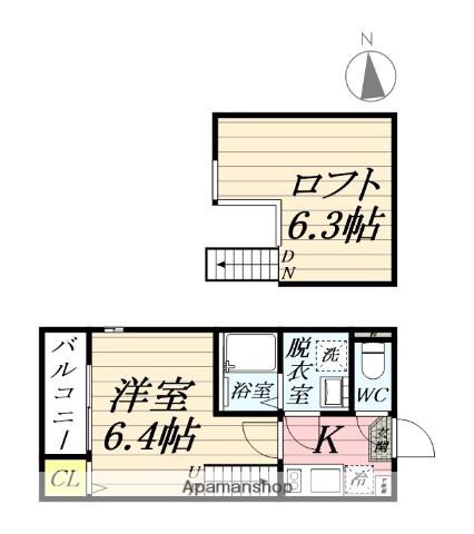 NOALETTA (1K/2階)の間取り写真