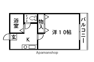 八木山トマト舘(1K/2階)の間取り写真