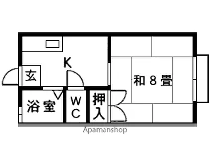 平成ハイツ(1K/2階)の間取り写真