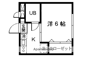 メゾン福田(1K/1階)の間取り写真