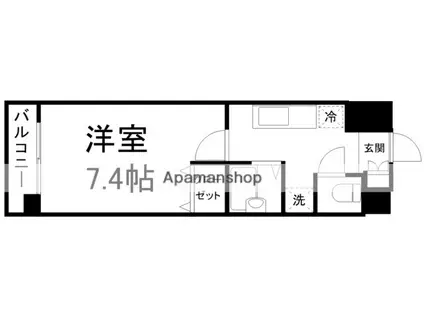 サンヴァーリオ新田駅前Ⅱ(1K/7階)の間取り写真