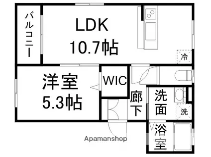 さくらガーデン(1LDK/1階)の間取り写真