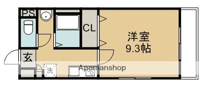 ポルトフィーノ仙台ウエスト(1K/6階)の間取り写真