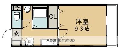 ポルトフィーノ仙台ウエスト(1K/7階)の間取り写真