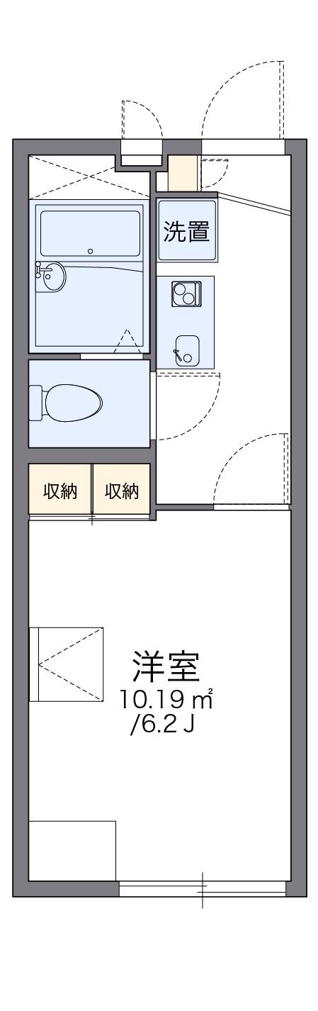 レオパレス忠雅五(1K/2階)の間取り写真