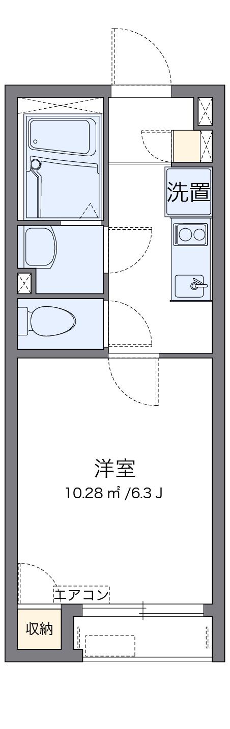 レオネクストプラムグローブ(1K/2階)の間取り写真