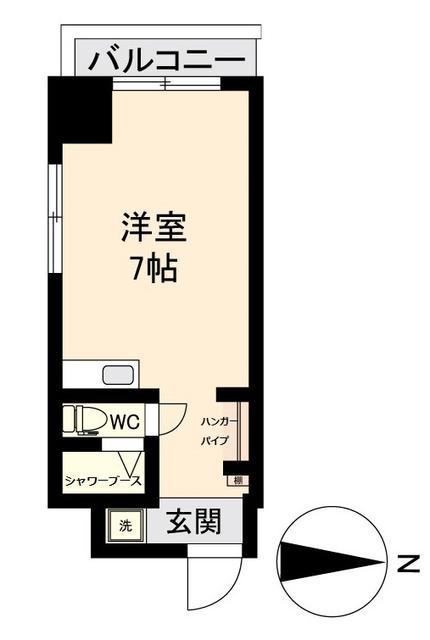 アソルティ東二番丁レジデンス(ワンルーム/4階)の間取り写真
