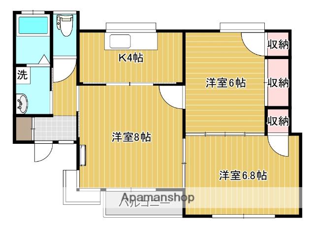 メゾン高屋敷(3K/1階)の間取り写真