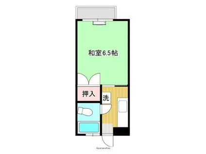 石巻線 万石浦駅 徒歩3分 2階建 築31年(1K/2階)の間取り写真