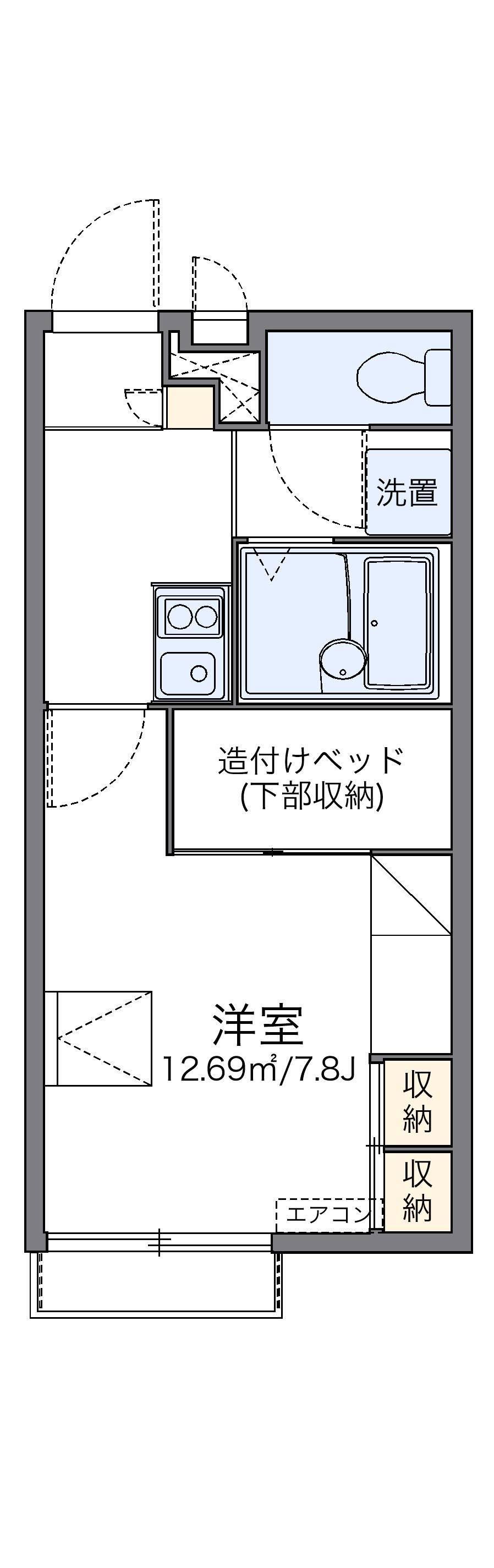 レオパレスタミチ(1K/2階)の間取り写真